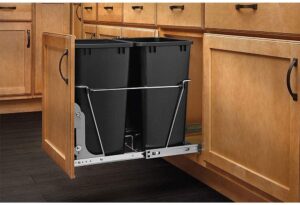 35 Quart Sliding Pull Out Kitchen Cabinet Waste Bin Container
