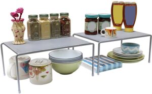 DecoBros Expandable Stackable Kitchen Cabinet and Counter Shelf Organizer