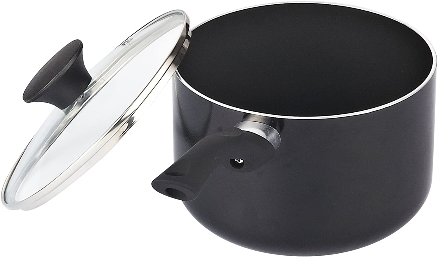 Cook N Home 15Piece Nonstick Stay Cool Handle Cookware Set, Black