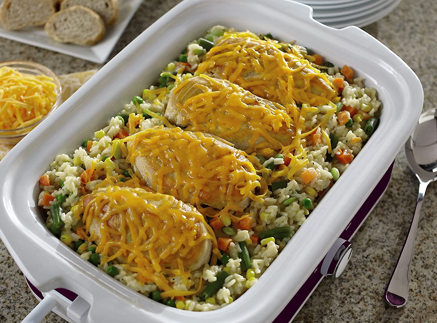 CrockPot 3.5Quart Casserole Crock Manual Slow Cooker, Perfect Plum