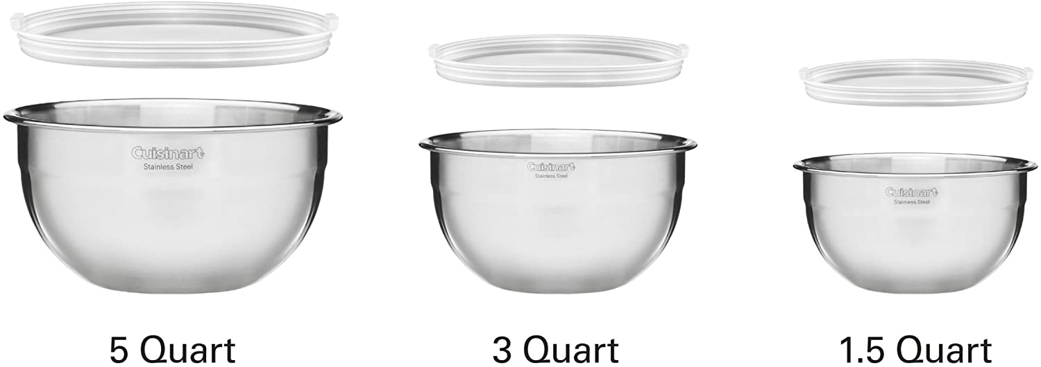 cuisinart ctg 00 smb stainless steel mixing bowls with lids cuisinart ctg 00 smb stainless steel mixing bowls with lids
