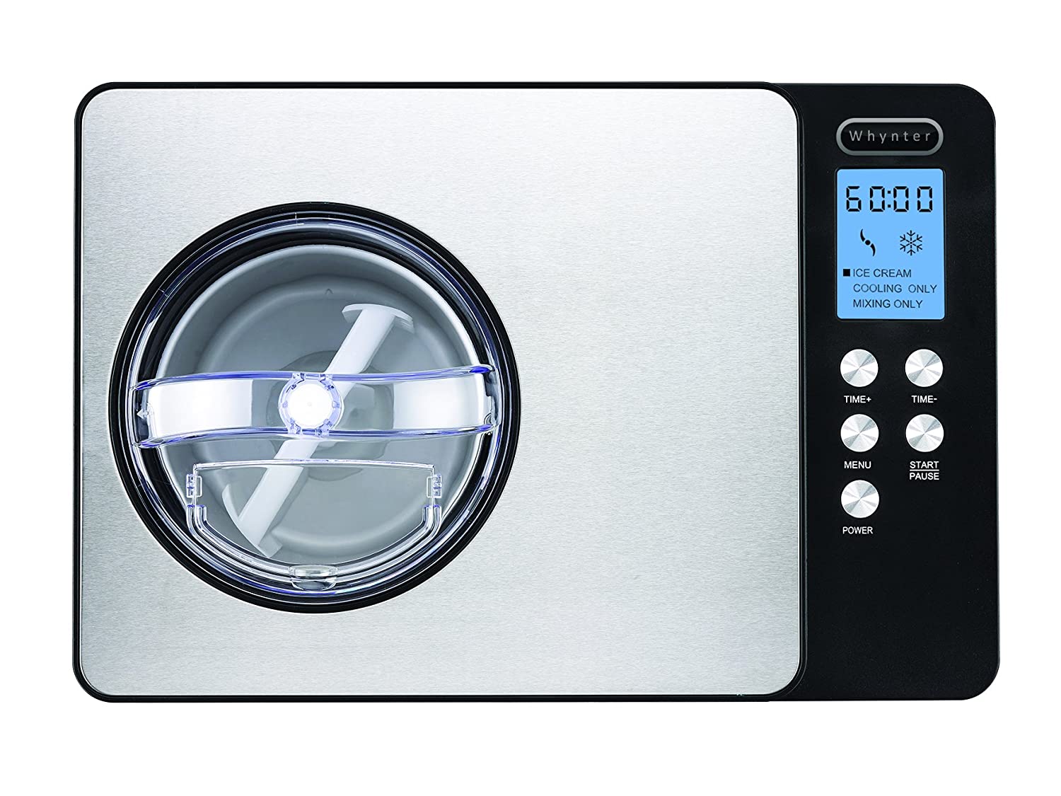 Whynter ICM200LS Stainless Steel Ice Cream Maker, 2.1Quart, Silver