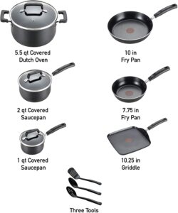 t fal pan set in various sizes