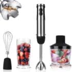 KOIOS Powerful 800W 4-in-1 Hand Immersion Blender 12 Speeds, Includes 304 Stainless Steel Stick Blender