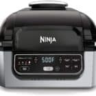 Ninja Foodi 5-in-1 Indoor Grill with 4-Quart Air Fryer with Roast, Bake, Dehydrate, and Cyclonic Grilling Technology, IG301A