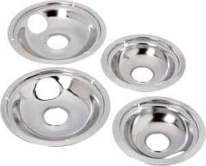 Stanco 5556 4 Pack Universal Electric Range Chrome Reflector Drip Bowl