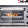 Toaster Oven 4 Slice, Multi-function Stainless Steel with Timer - Toast - Bake - Broil Settings, Natural Convection