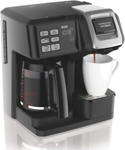 Hamilton Beach 49976 FlexBrew Coffee Maker, Single Serve & Full Pot, Compatible with K-Cup Pods or Grounds, Programmable