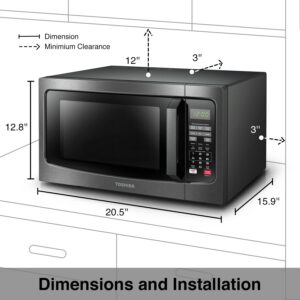 dimensions toshiba countertop microwave