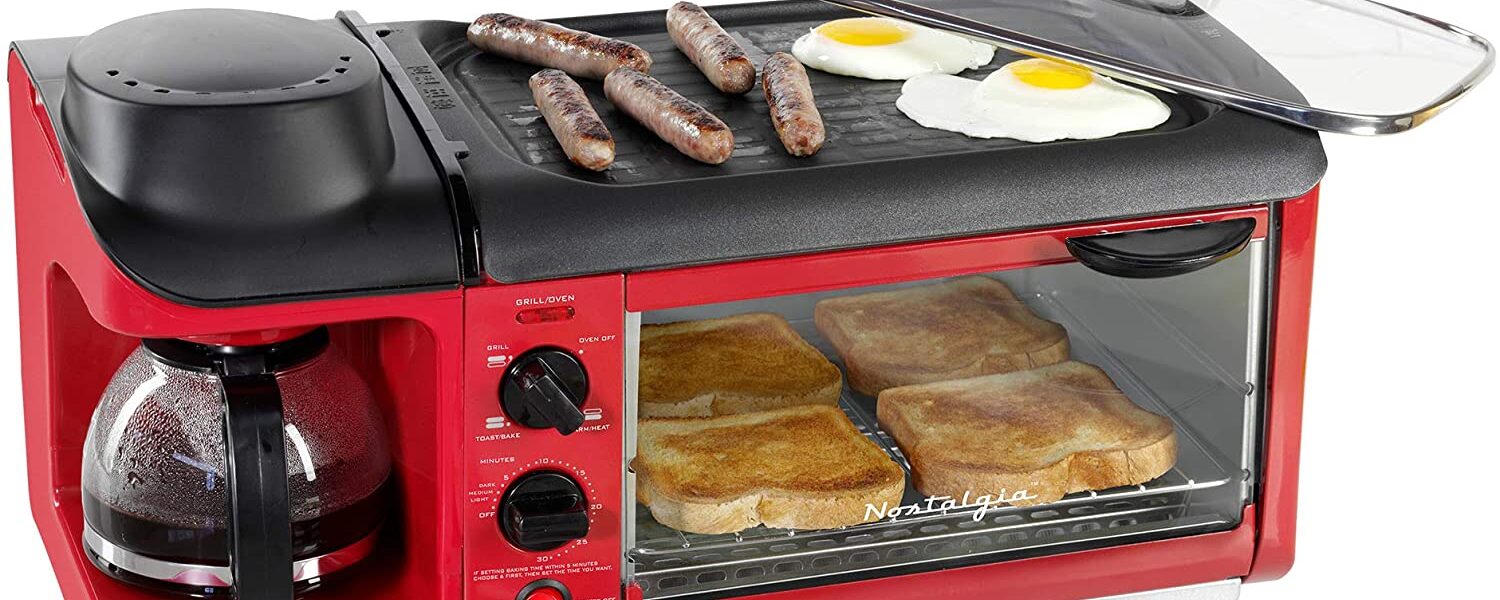 Nostalgia BST3RR Review breakfast station toaster coffeemaker and griddle