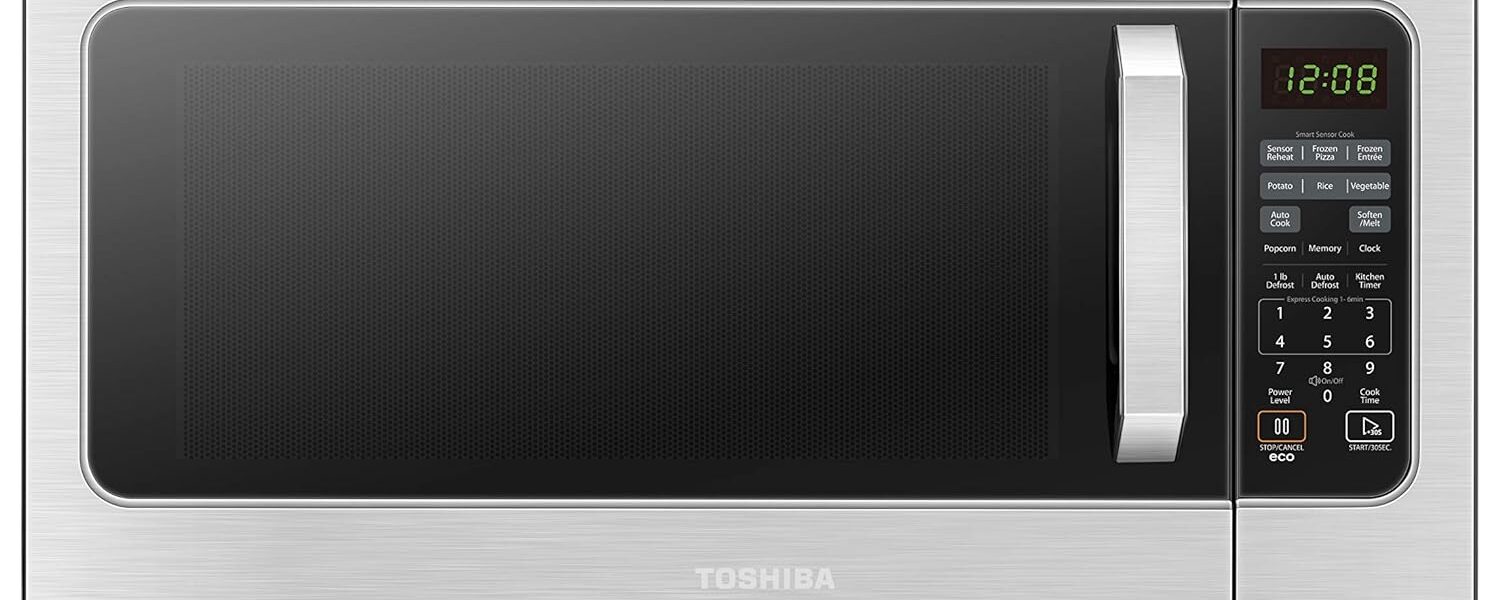 Toshiba ML-EM62P(SS) Large Countertop Microwave with Smart Sensor