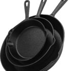 Utopia Kitchen Pre Seasoned Cast Iron Skillet 3 Piece, Cast Iron Grill Pan