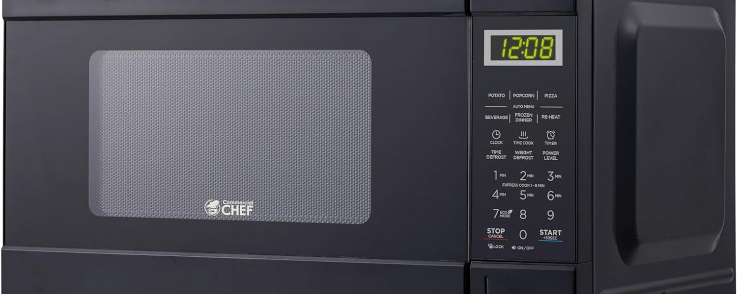 COMMERCIAL CHEF 0.9 Cu Ft Microwave with 10 Power Levels