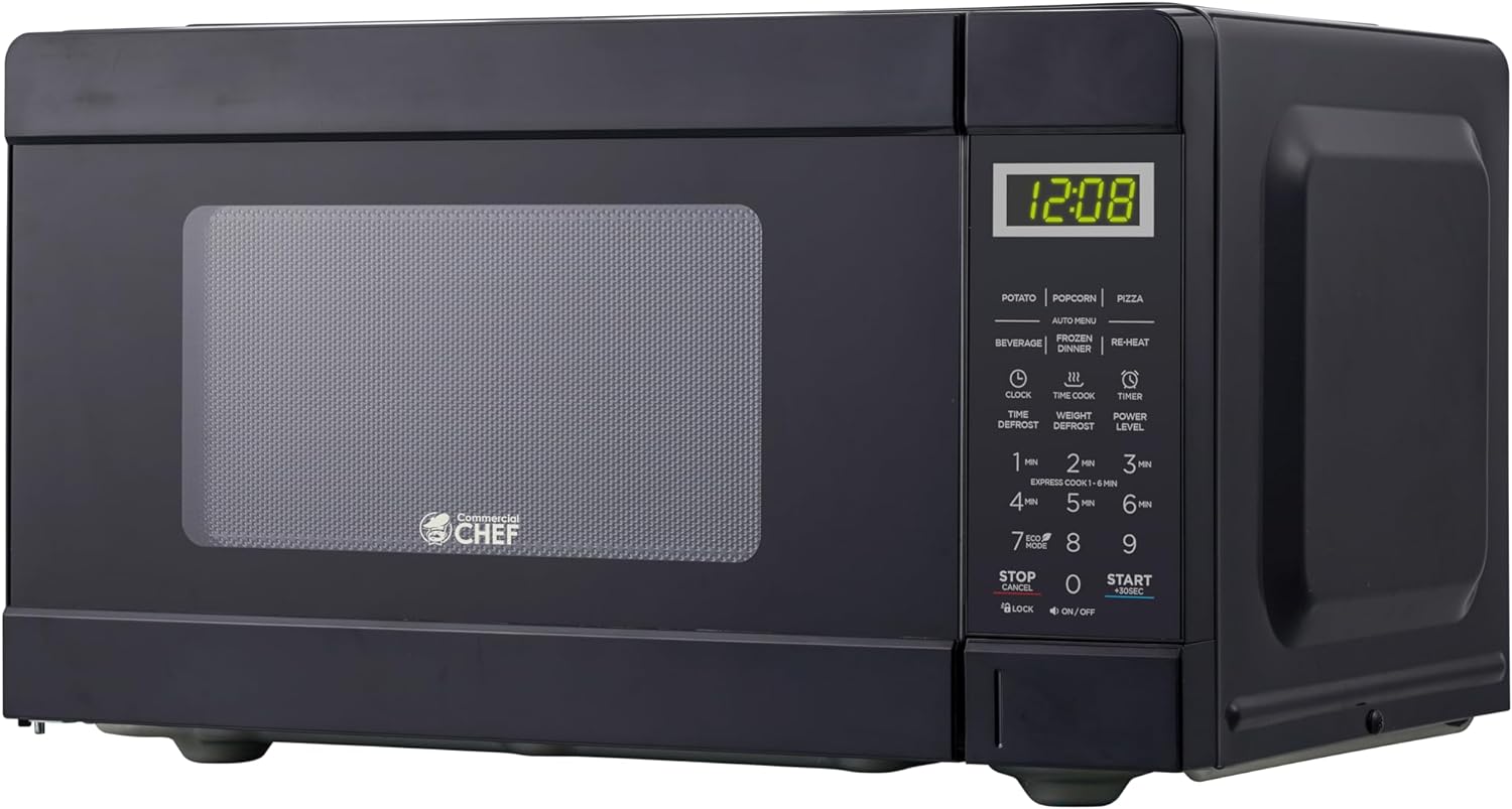 COMMERCIAL CHEF 0.9 Cu Ft Microwave with 10 Power Levels