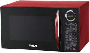 RCA RMW953-RED Microwave Oven, 900 Watts with 10 Power Levels, Red