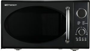 Emerson MWRG0901BK Retro Compact Countertop 800W Microwave Oven