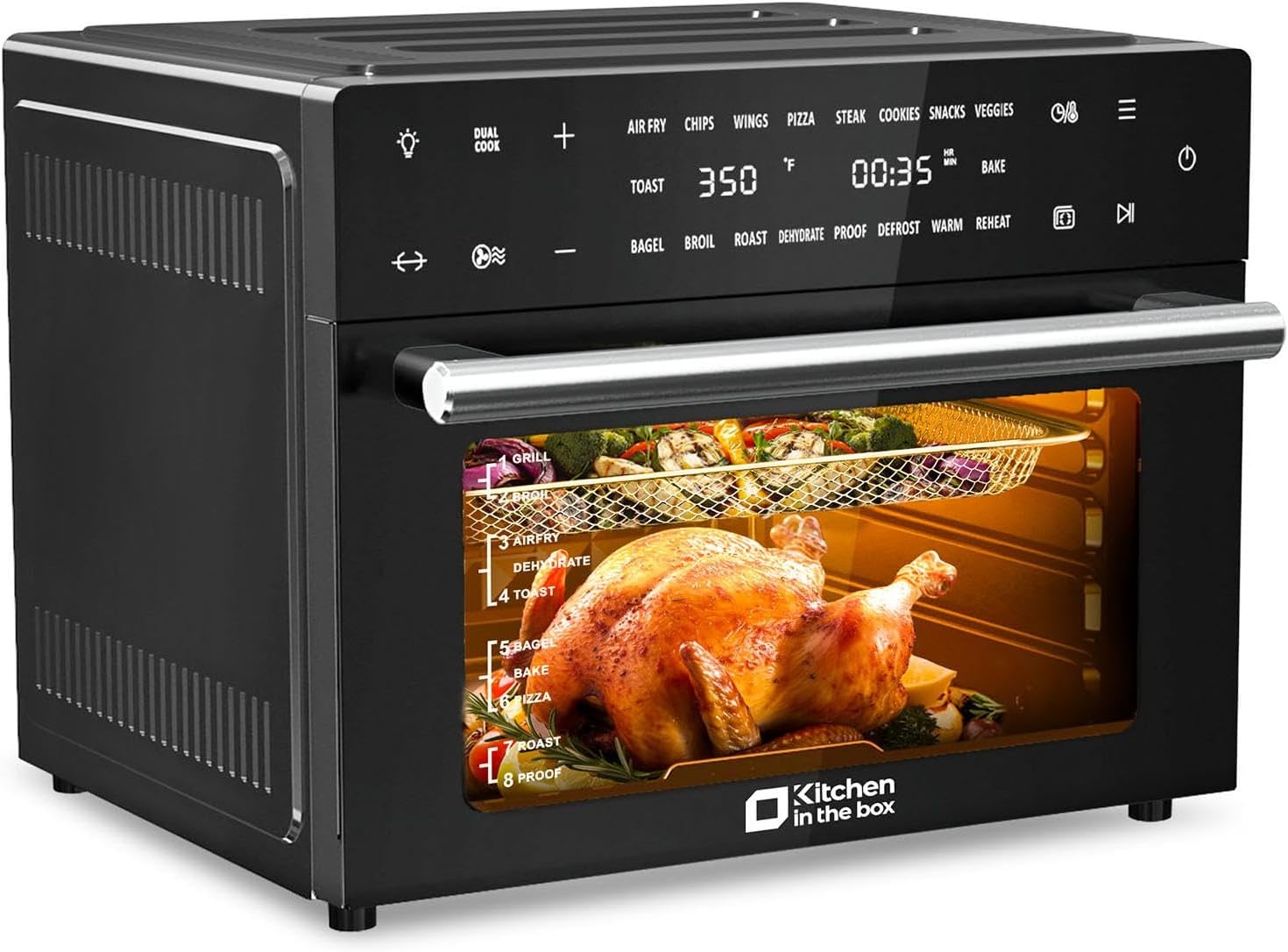 Kitchen in the box 32 QT Air Fryer Combo Toaster Oven