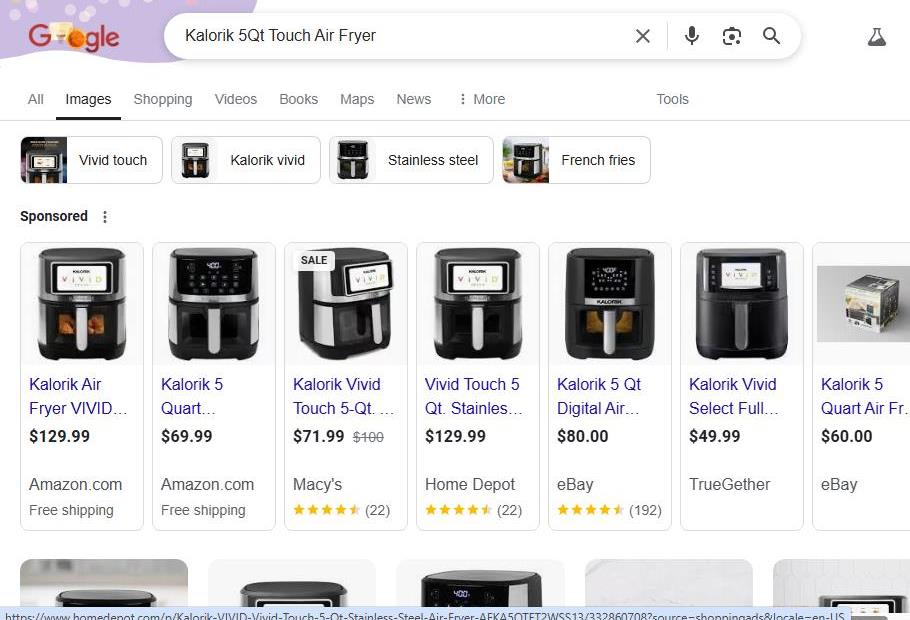 Kalorik Air Fryer Search Results