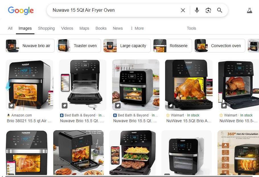 Google Search Results for Nuwave 15.5Qt Air Fryer Oven