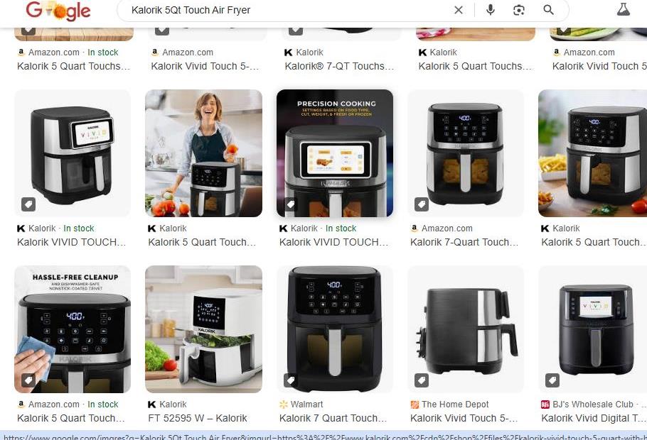 Kalorik 5Qt Touch Air Fryer Images
