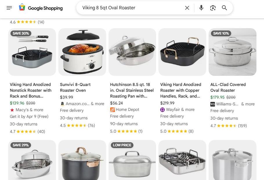 Google Shopping Results for Oval Roasters